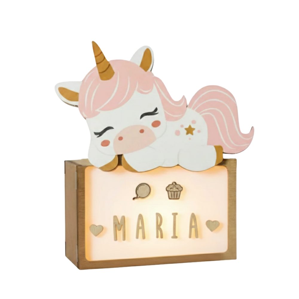 1. Lámpara de Sobremesa Unicornio personalizable