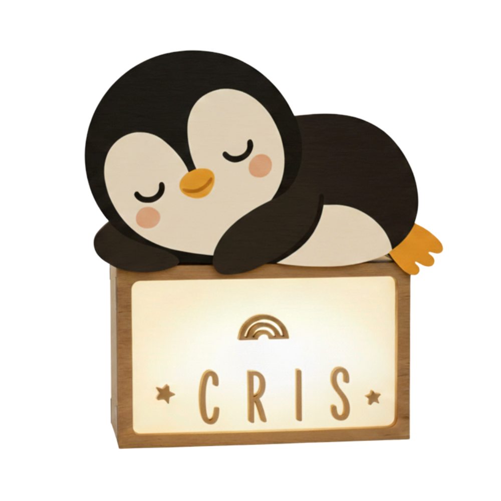 Lámpara infantil PINGÜINO personalizable