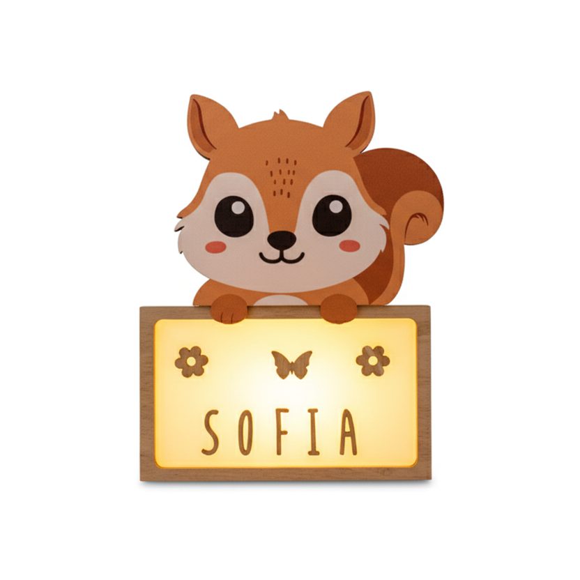 Lámpara infantil ARDILLA personalizable