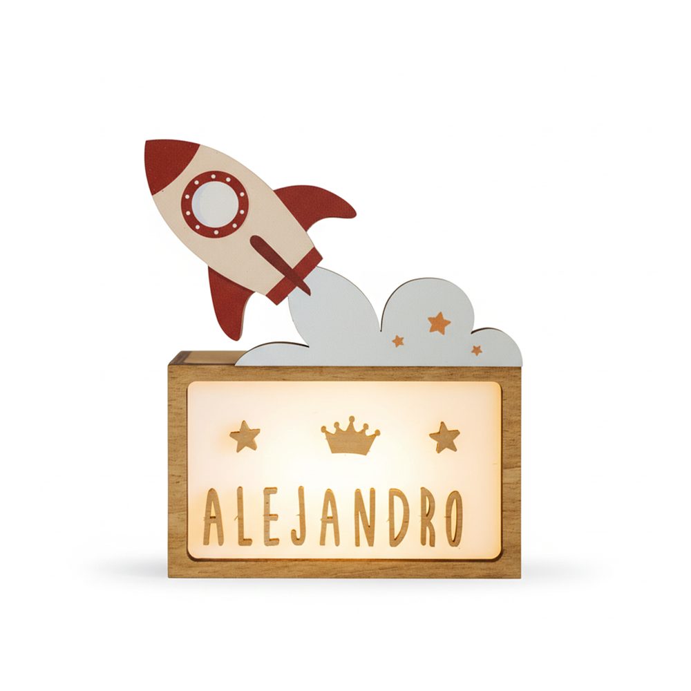 Lámpara infantil COHETE personalizable