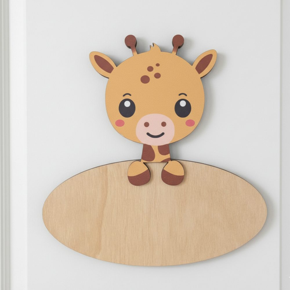 Placa Decorativa personalizada JIRAFA